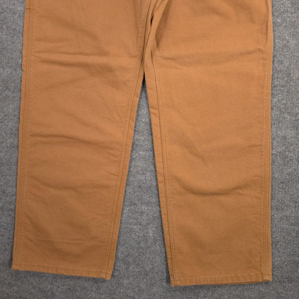 Carhartt Washed Duck Flannel Lined Work Pants Mens 42X32 Brown Made In‎ USA NEW